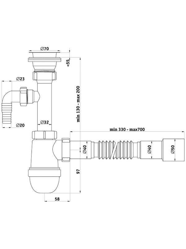 Сифон для раковины 