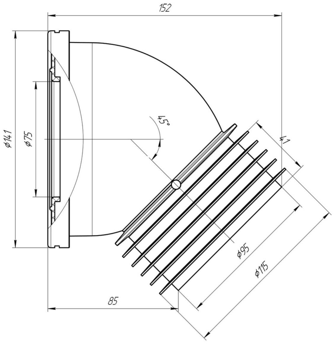 Труба фановая для унитаза 