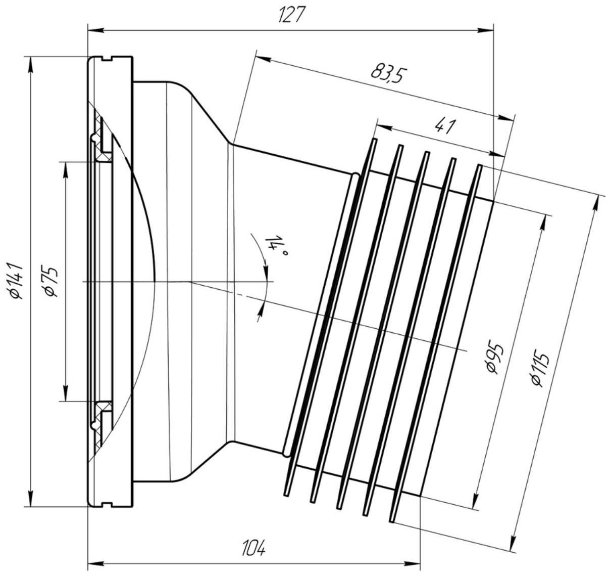 Труба фановая для унитаза 
