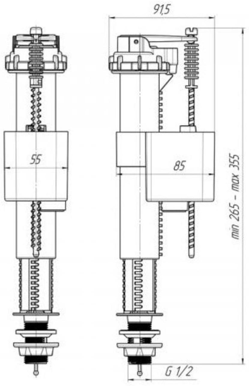 Заливной клапан для бачка 
