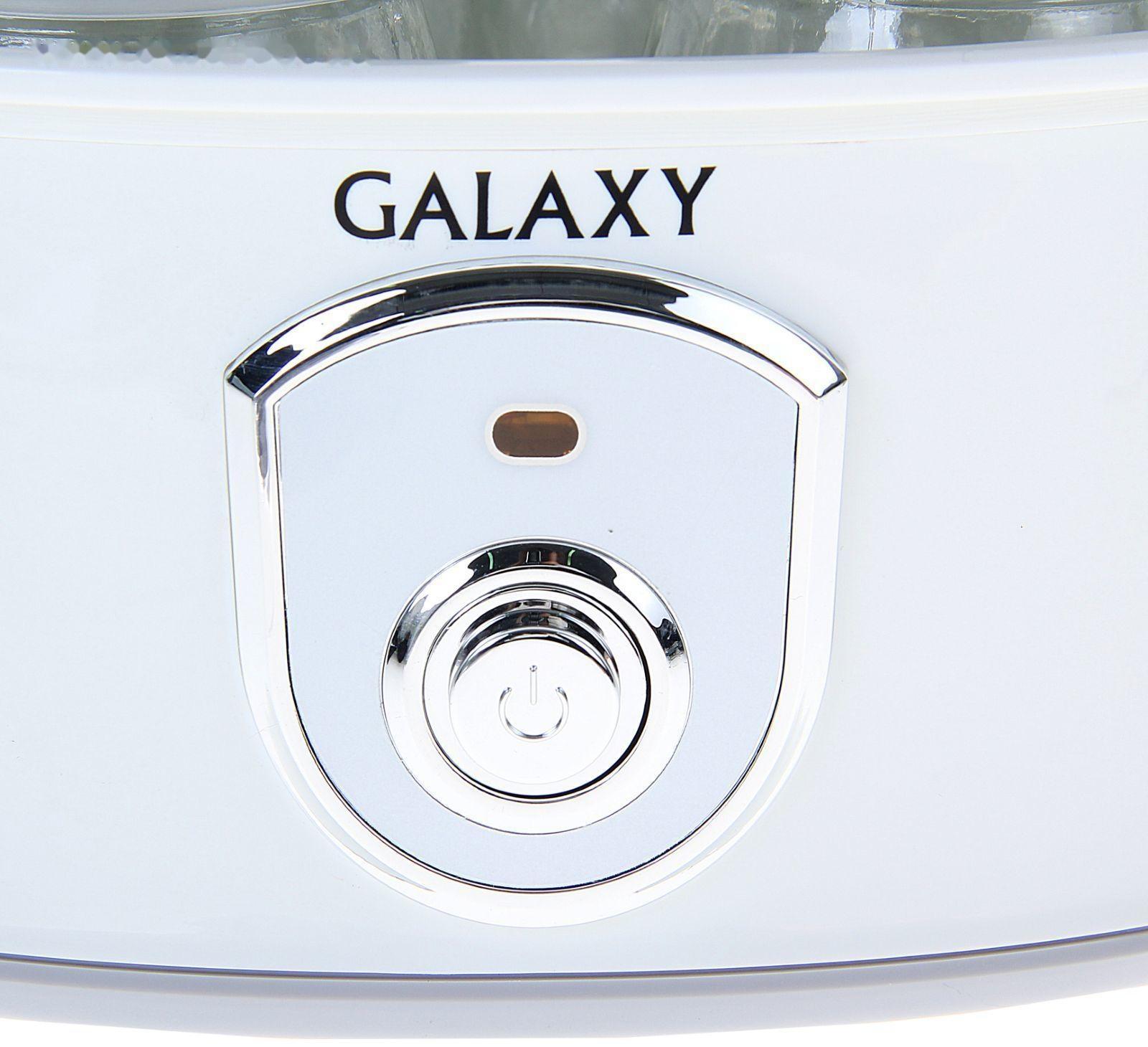 Йогуртница Galaxy GL 2690, 20 Вт, 200 мл, 7 ёмкостей, стекло, белая
