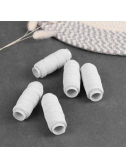 Резинки шпульные, 10 гр, 20 ± 2 м, 5 шт, цвет белый