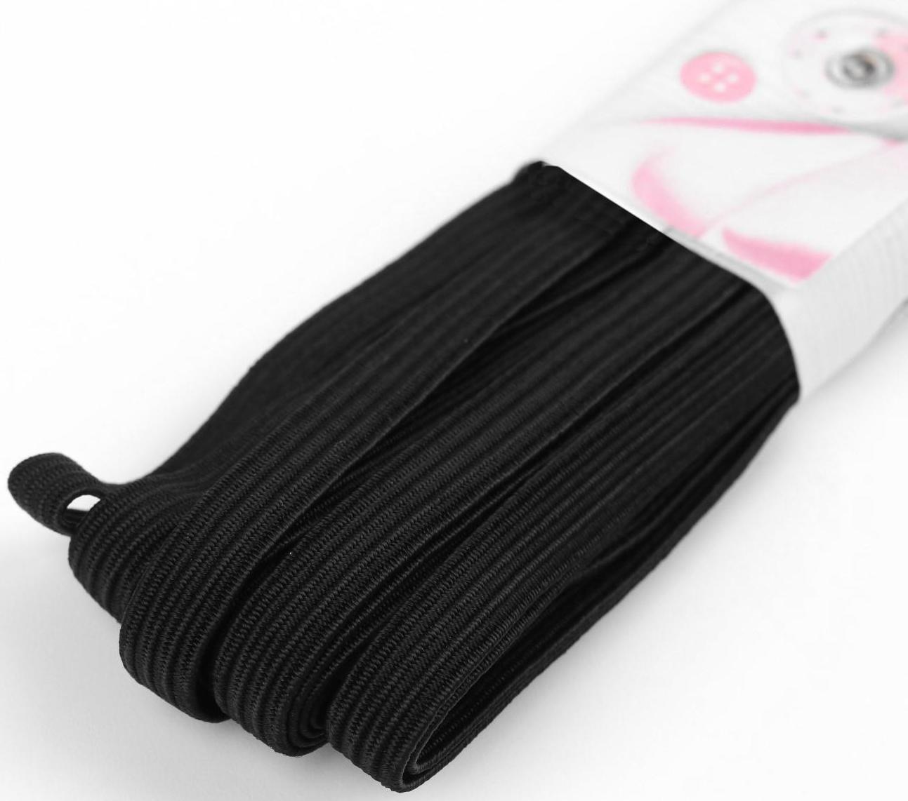 Резинки бельевые, 6 мм, 5,5 ± 0,5 м, 4 шт, цвет чёрный