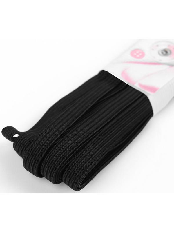 Резинки бельевые, 6 мм, 5,5 ± 0,5 м, 4 шт, цвет чёрный