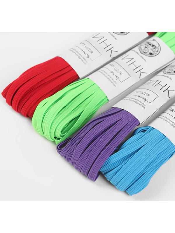 Резинки бельевые, 5 мм, 8 ± 0,5 м, 4 шт, цвет МИКС