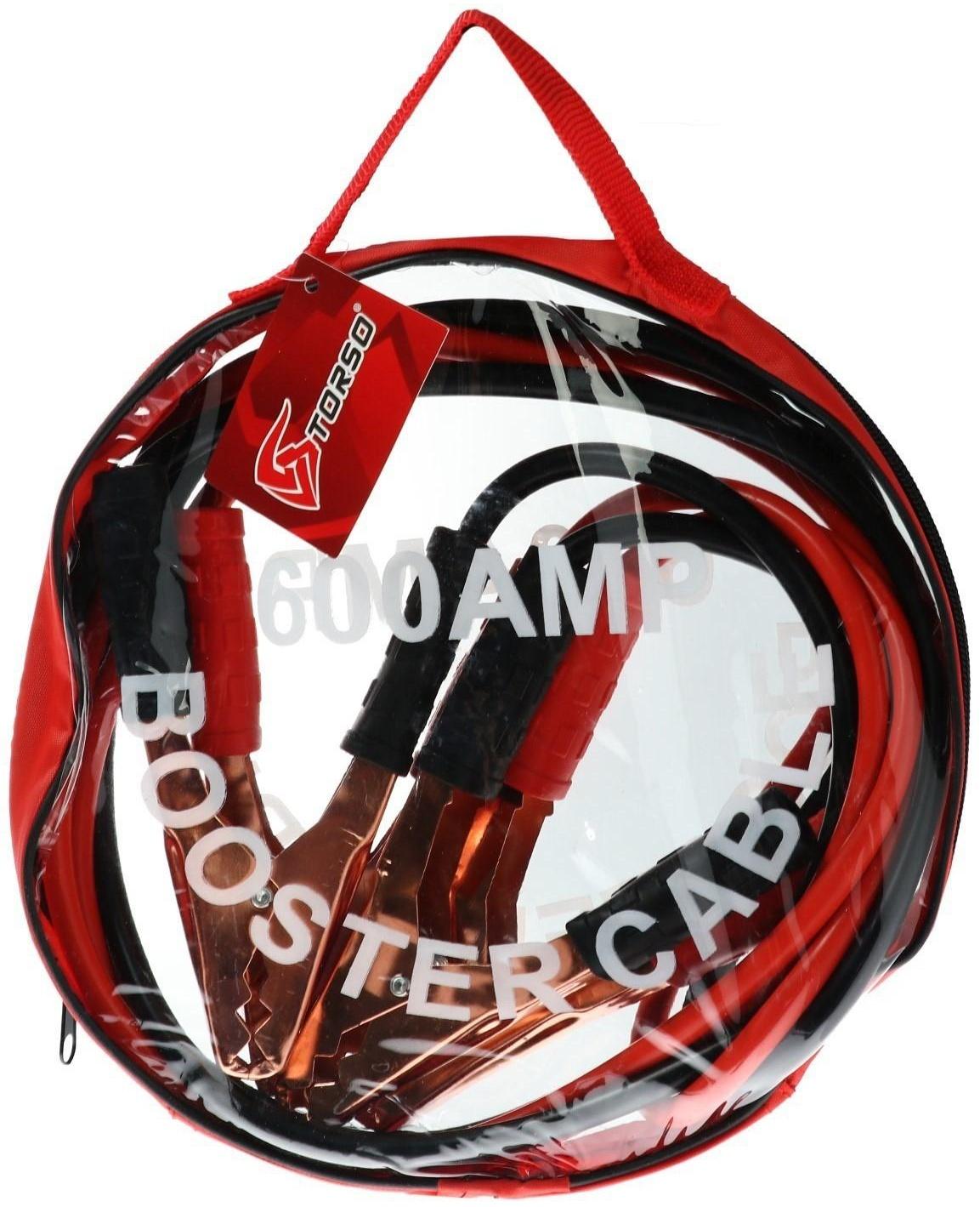 Провода пусковые TORSO, 600 А, -30°/+80°, 2.2 м, 12/24 В