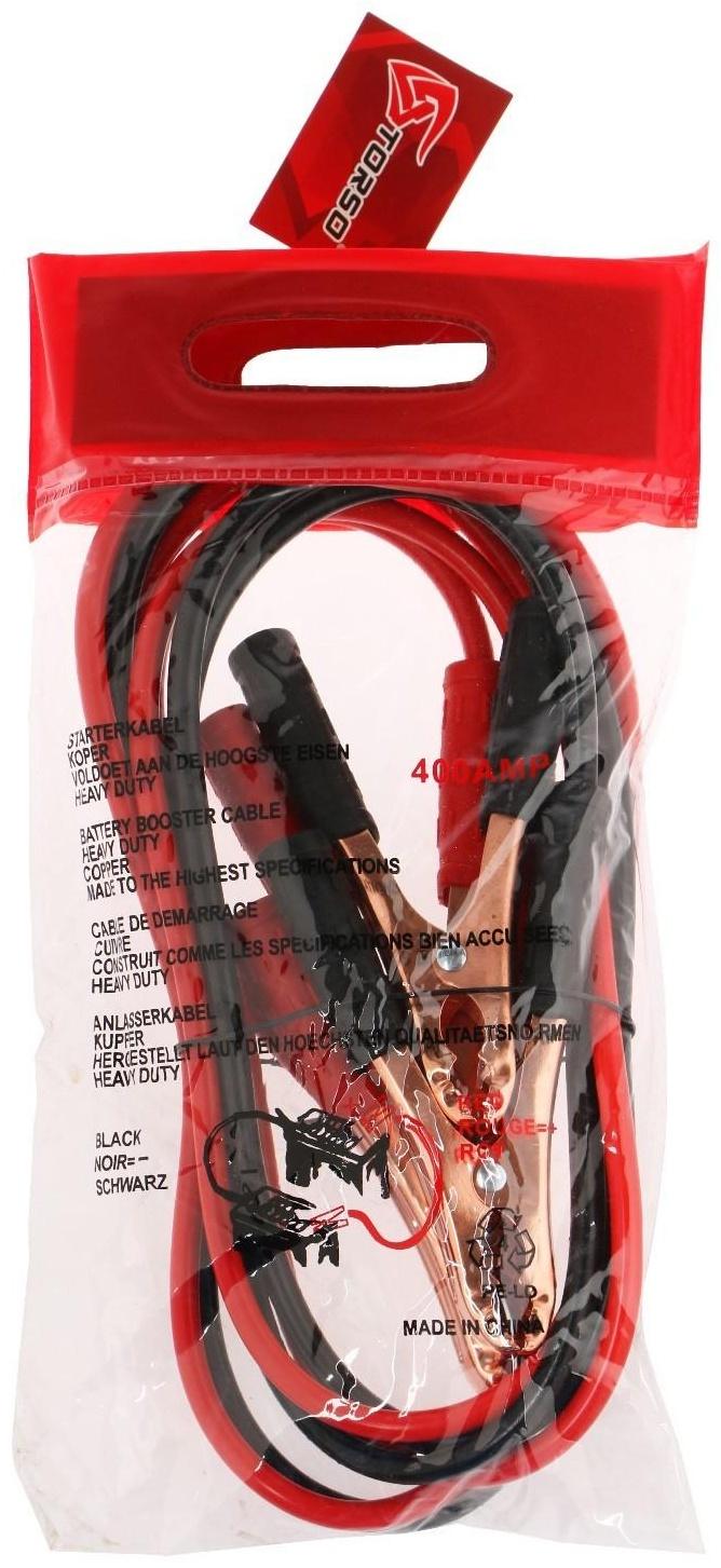 Провода пусковые TORSO, 400 А, -30°/+80°, 2.5 м, 12/24 В