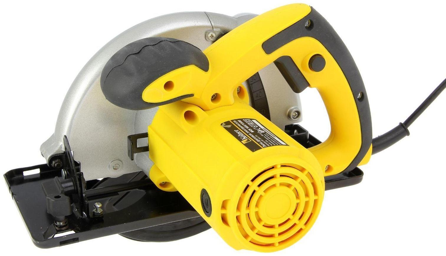 Пила циркулярная Kolner KCS 185/1500, 1500 Вт, 5000 об/мин, d=185х20 мм, пропил 65 мм, 0-45°