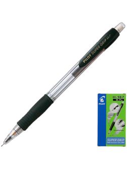 Карандаш механический Pilot 0.7 мм Super Grip резиновый упор, черный