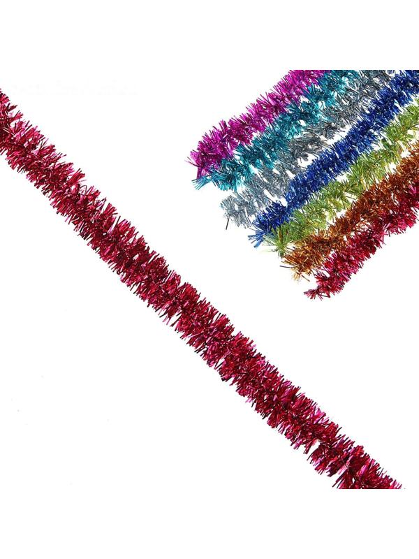 Мишура  №37,d=20мм, шестислойная, на проволоке, микс