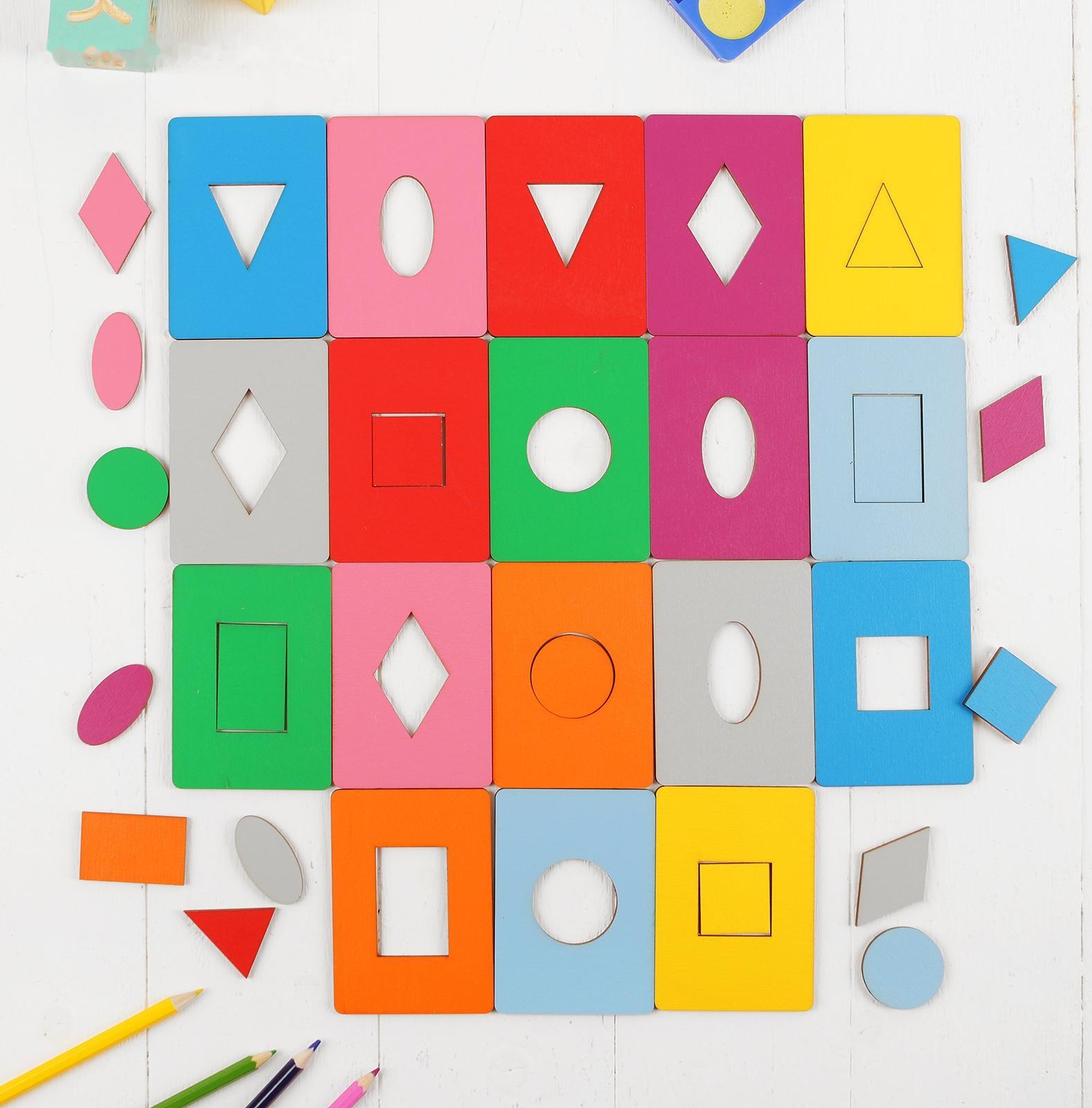 Досочки Сегена, крашеные, 18 шт., размер досочки: 7 × 9,5 см