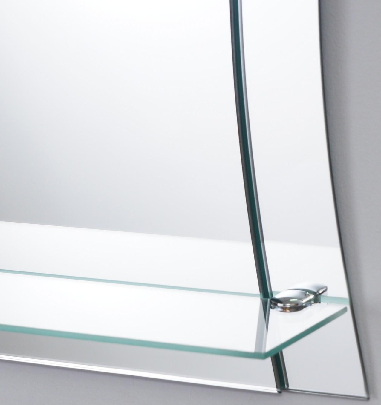 Зеркало «Лотос», настенное, с полочкой, 48×55 см