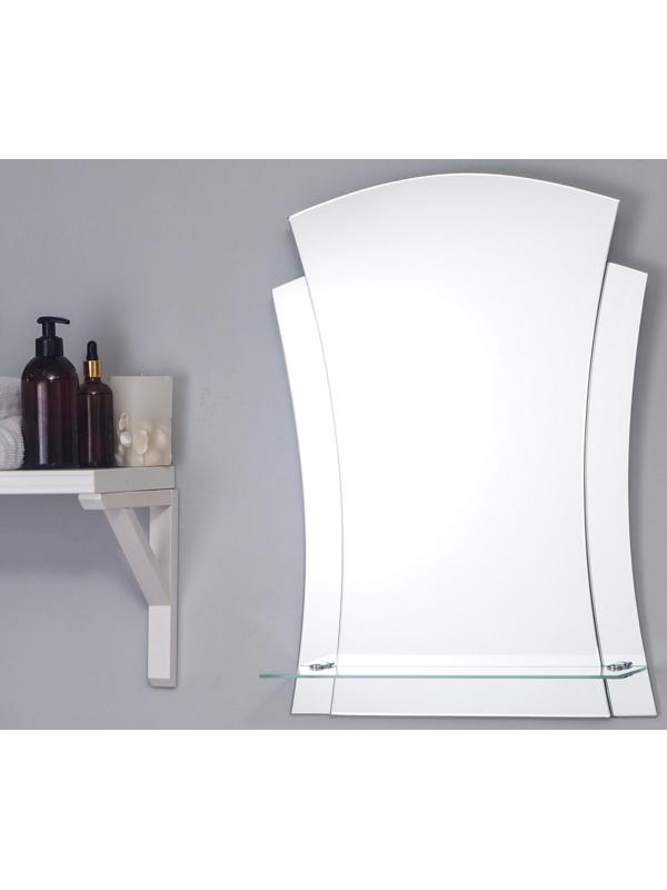 Зеркало «Лотос», настенное, с полочкой, 48×55 см