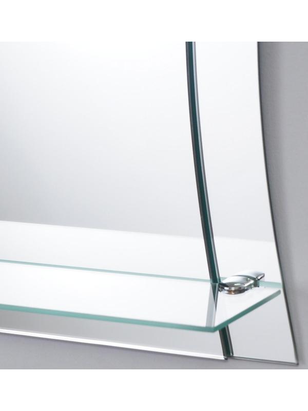 Зеркало «Лотос», настенное, с полочкой, 48×55 см