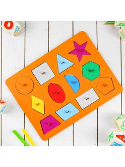 Рамки-вкладыши М.Монтессори «Геометрия», МИКС