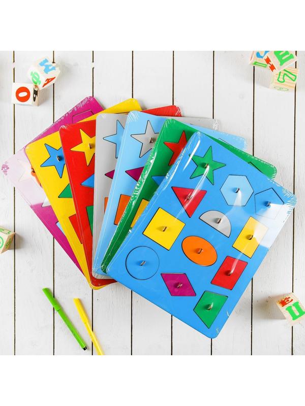 Рамки-вкладыши М.Монтессори «Геометрия», МИКС