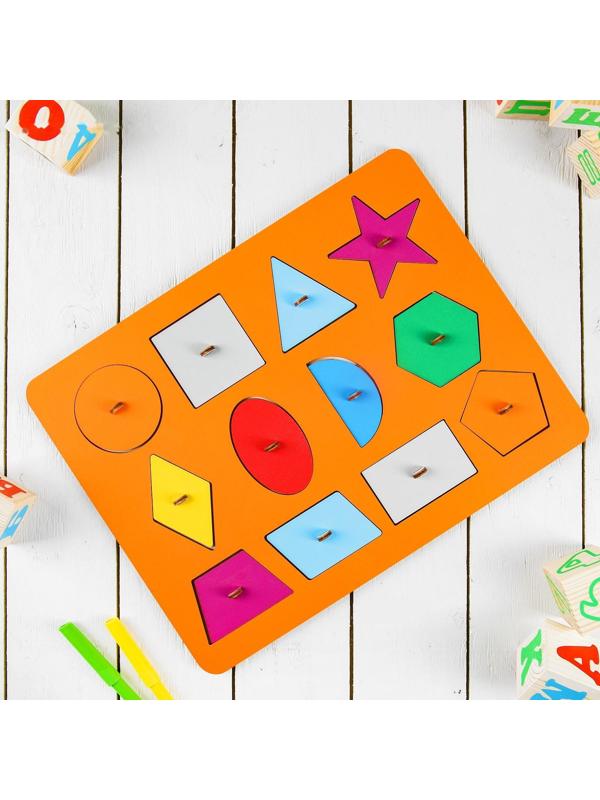 Рамки-вкладыши М.Монтессори «Геометрия», МИКС