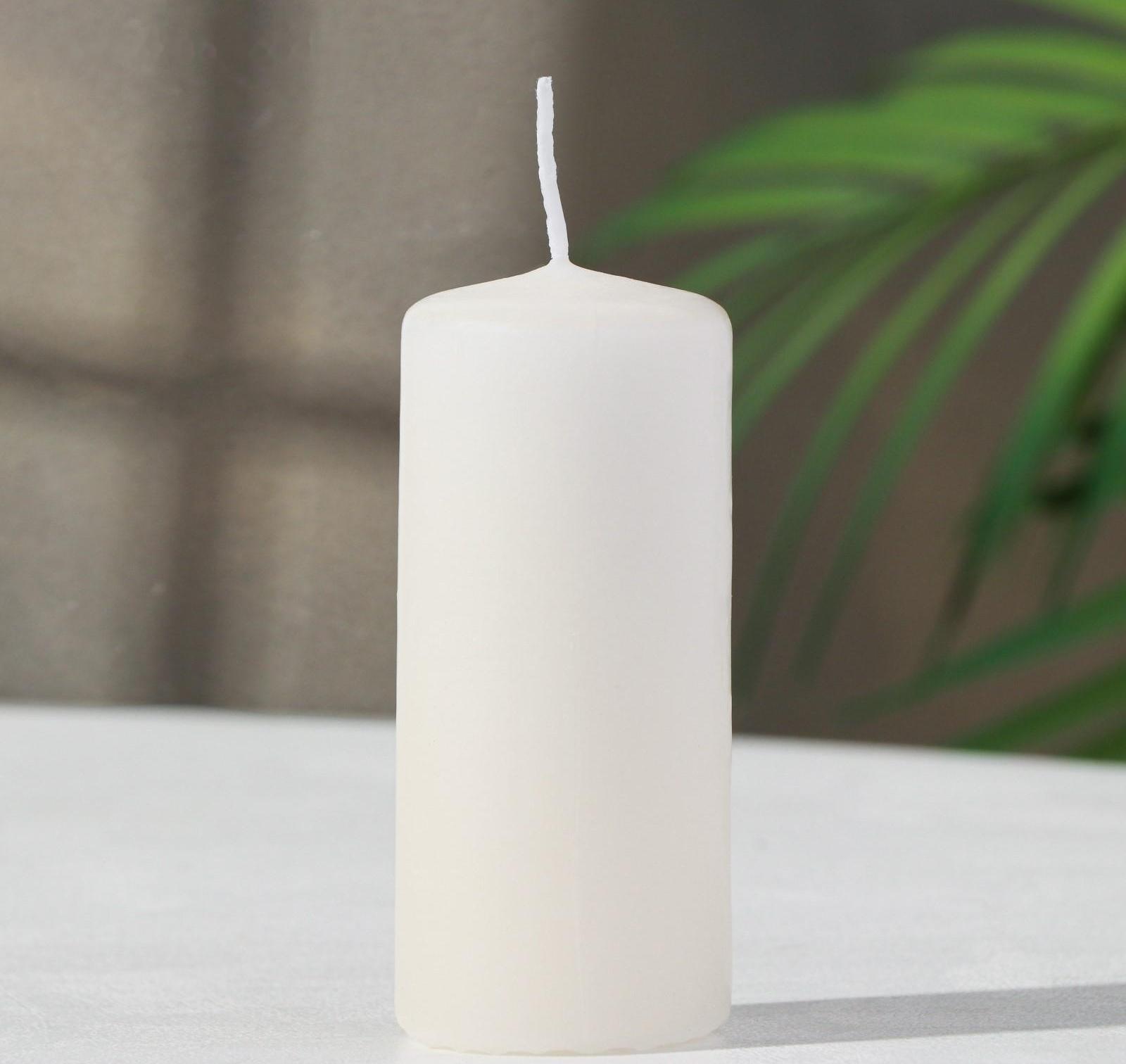 Свеча - цилиндр, 4х9 см, 11 ч, 90 г, слоновая кость