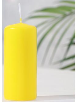 Свеча - цилиндр, 4х9 см, 11 ч, 90 г, желтая