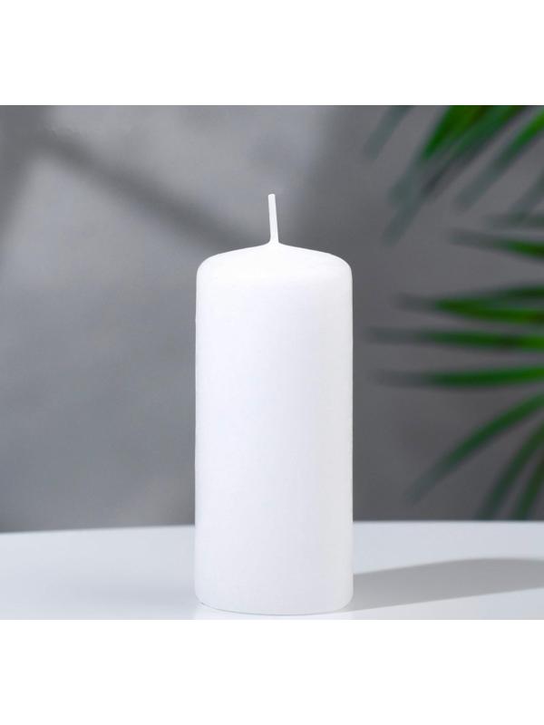 Свеча - цилиндр, 4х9 см, 11 ч, 90 г, белая