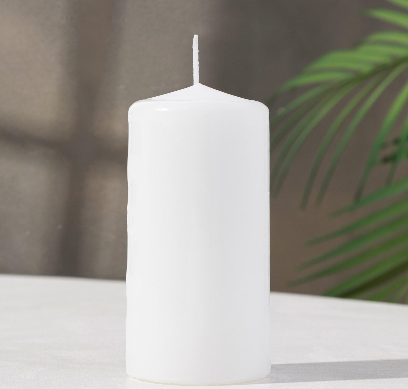 Свеча - цилиндр, 6х12,5 см, 35 ч, 275 г, белая