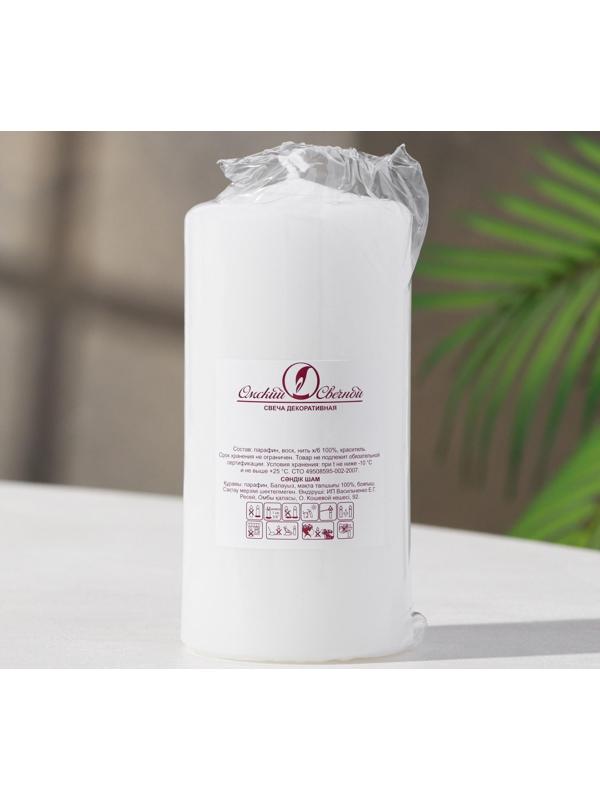 Свеча - цилиндр, 6х12,5 см, 35 ч, 275 г, белая