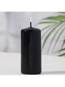 Свеча - цилиндр, 4х9 см, 11 ч, 90 г, черная