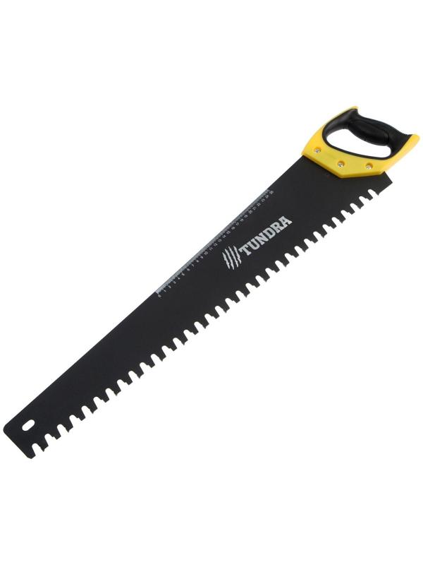 Ножовка по газобетону ТУНДРА, твердосплавные напайки, защитное покрытие, 700 мм