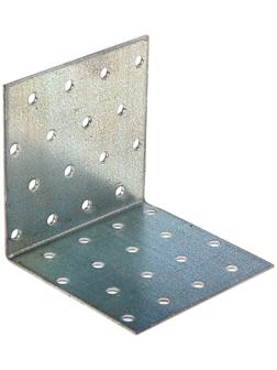 Уголок крепёжный, 80х80х80х2 мм, цинк, в упаковке 25 шт.