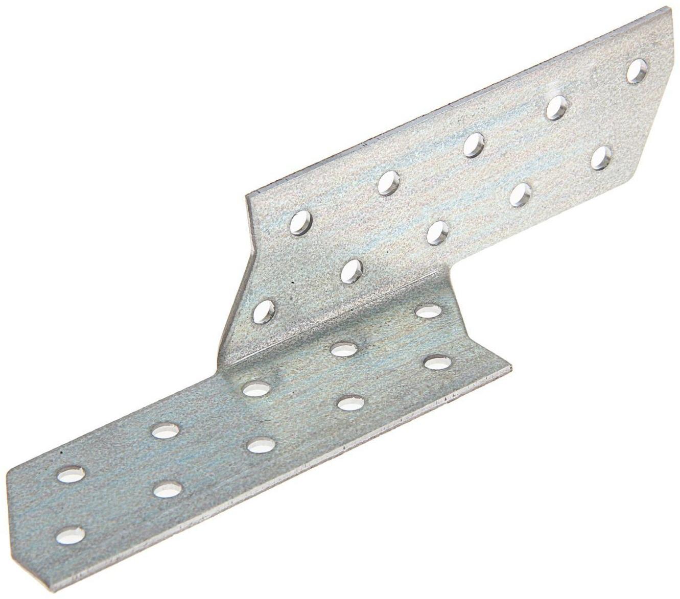 Держатель балки, правый, 160х35х2 мм, цинк, в упаковке 60 шт.