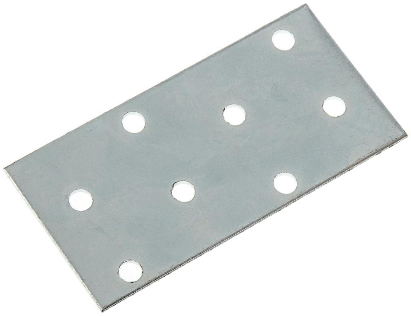 Пластина крепёжная, оцинкованная, 80х40х1.5 мм