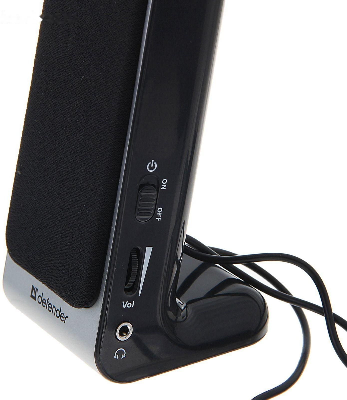 Компьютерные колонки 2.0 DEFENDER SPK-225, 2х2Вт, USB, черно-серые