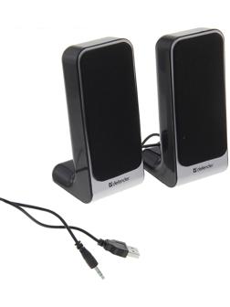 Компьютерные колонки 2.0 DEFENDER SPK-225, 2х2Вт, USB, черно-серые