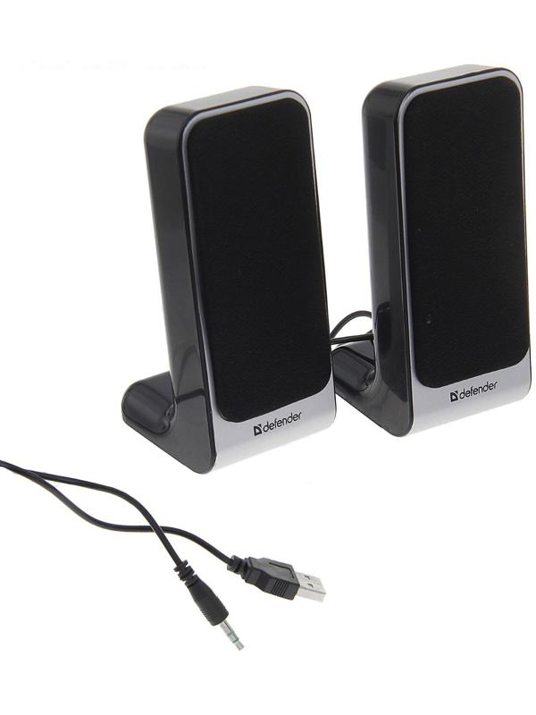 Компьютерные колонки 2.0 DEFENDER SPK-225, 2х2Вт, USB, черно-серые