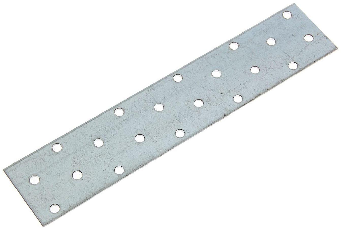 Пластина крепёжная, 40 х 200 х 2 мм, оцинкованная