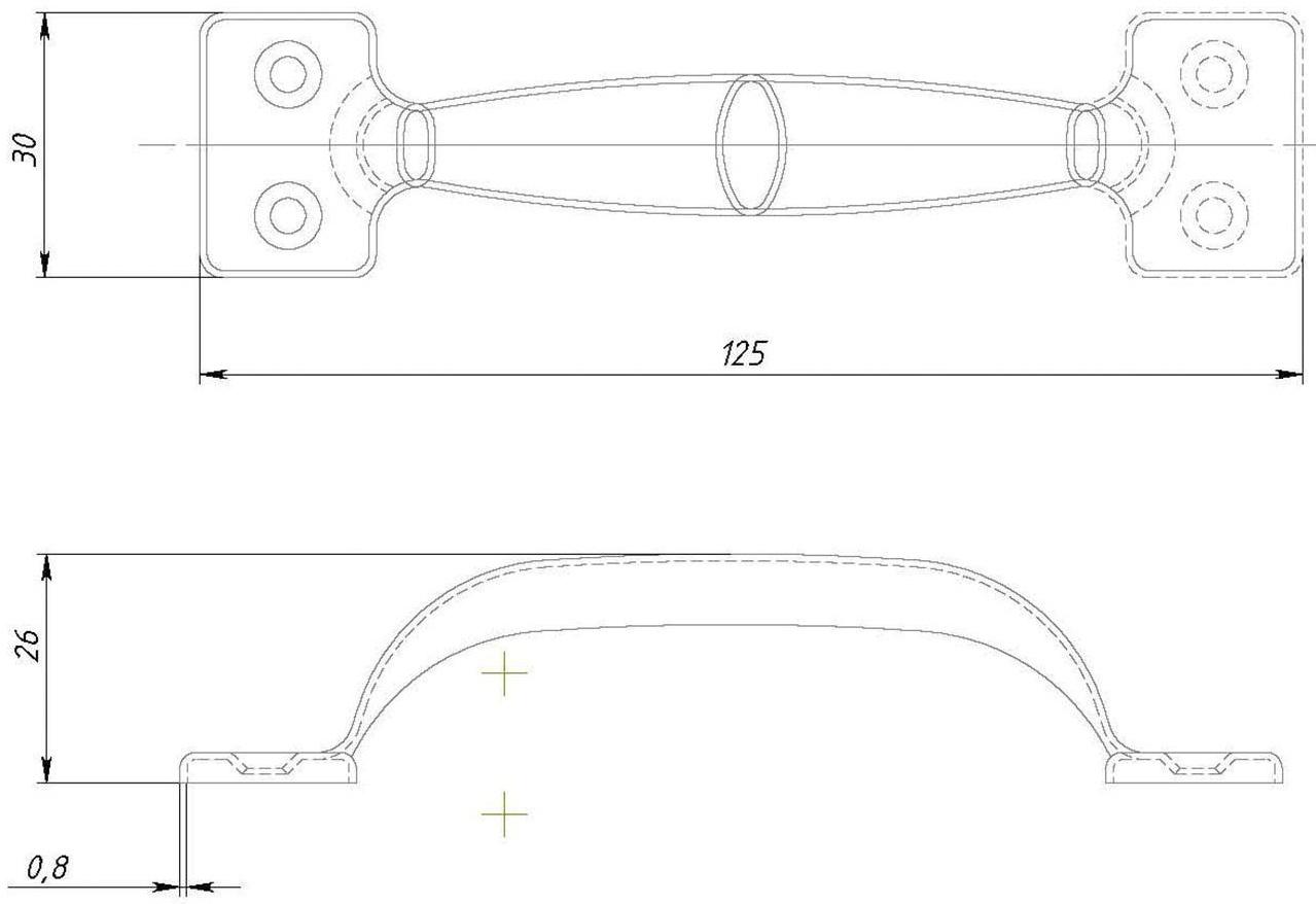 Ручка-скоба РС-70, покрытие полимер