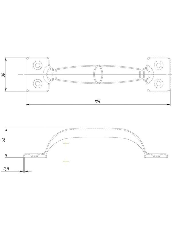 Ручка-скоба РС-70, покрытие цинк