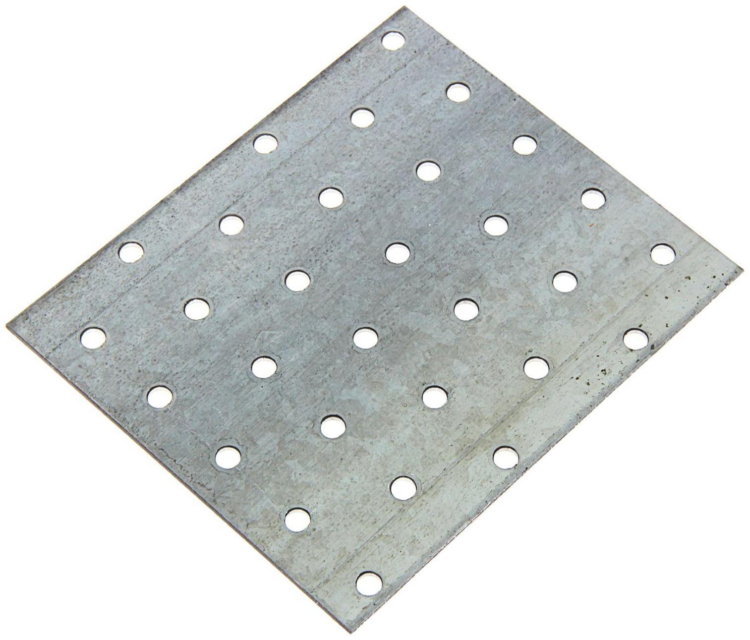 Пластина крепёжная, 100х120х2 мм,упаковка 30 шт. цинк