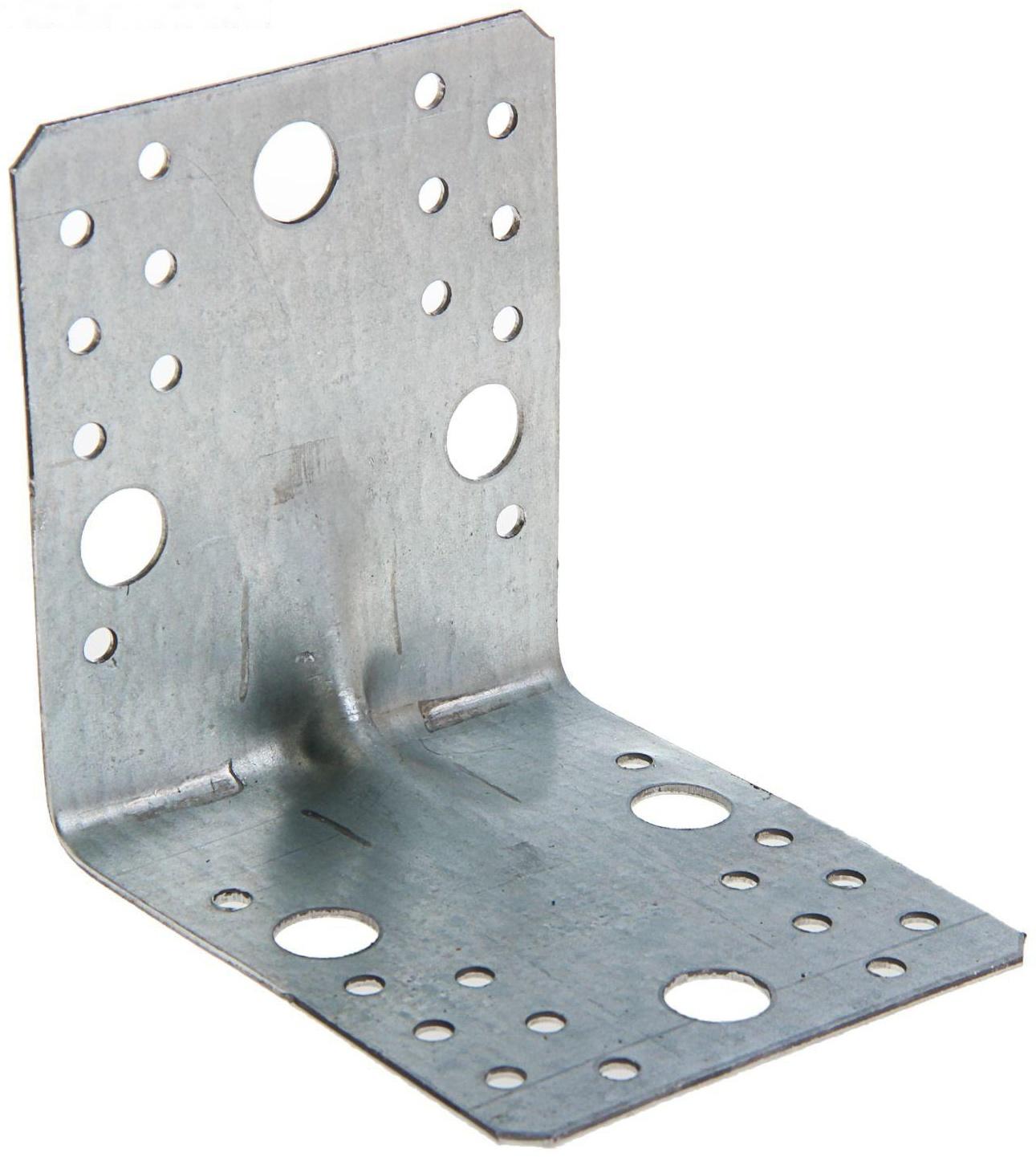 Уголок крепёжный усиленный 105 х 105 х 90 х 2 мм, ГОЦ, крупная фасовка