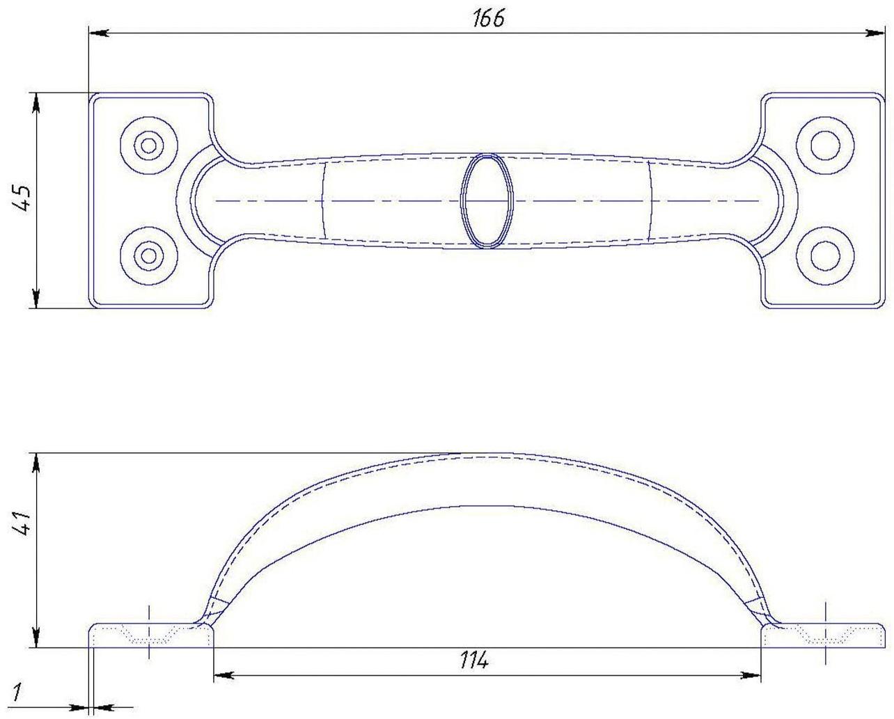 Ручка-скоба РС-120, покрытие цинк