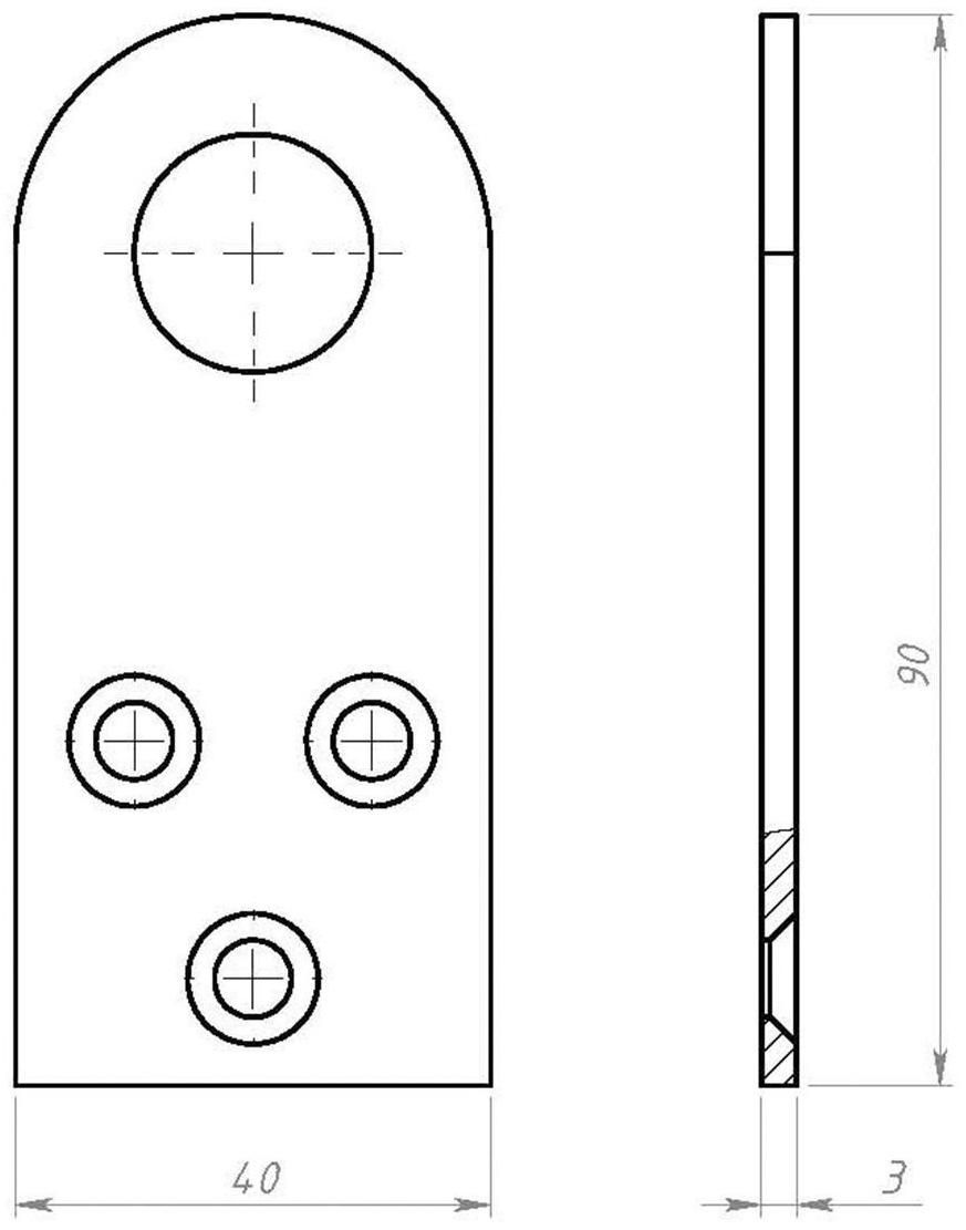 Пробой-ушко, 40х90 мм, цинк, в упаковке 150 шт.