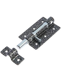 Задвижка дверная ЗД-08, покрытие полимер, серебряная