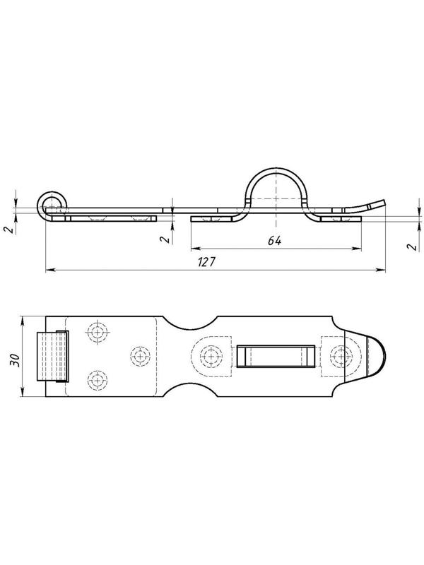 Накладка дверная НД1, без покрытия