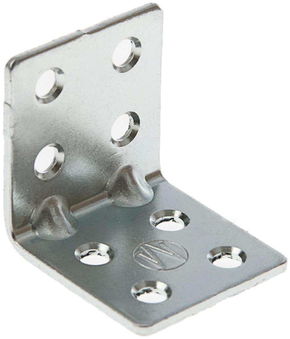 Уголок крепёжный усиленный 32 х 32 х 30 х 1.8 мм, оцинкованный