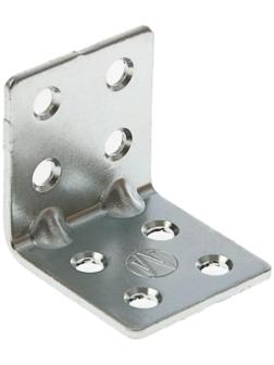 Уголок крепёжный усиленный 32 х 32 х 30 х 1.8 мм, оцинкованный