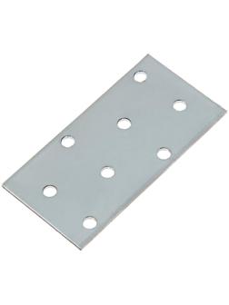 Пластина крепёжная  40х80х2,0 цинк, 100 шт.