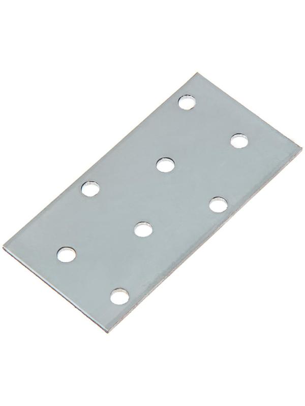 Пластина крепёжная  40х80х2,0 цинк, 100 шт.