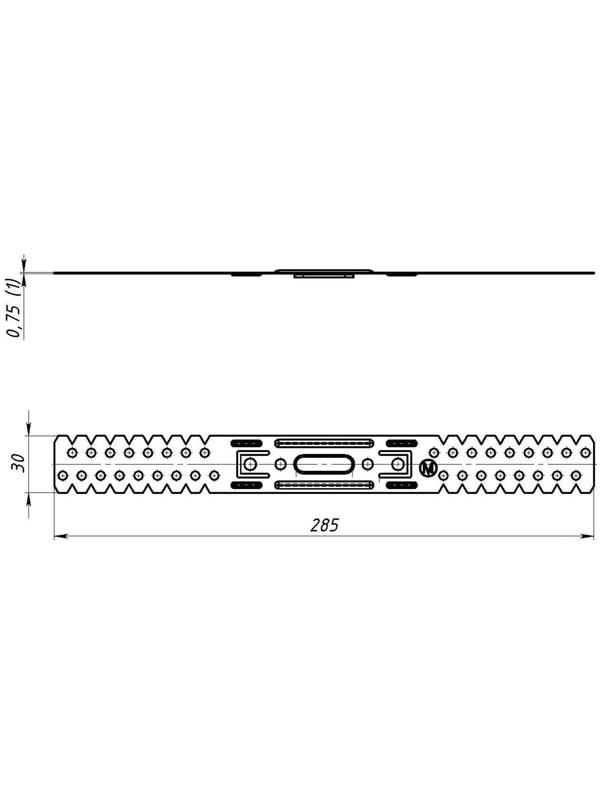 Подвес профилей, 60 х 27 мм, оцинкованный, прямой