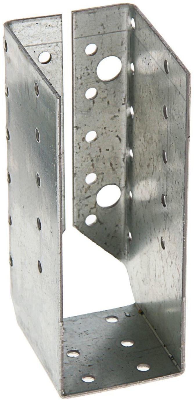Опора бруса, оцинкованная, 140х76х50х2 мм, закрытая, 24 шт.