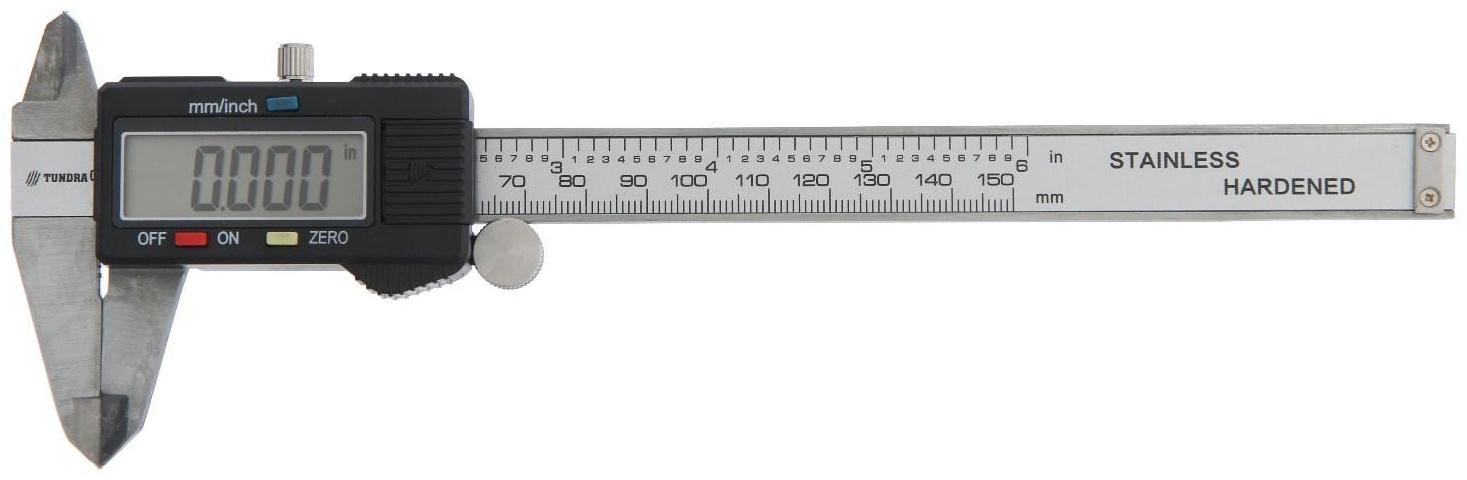 Штангенциркуль электронный ТУНДРА, металлический, с глубиномером, 150 мм